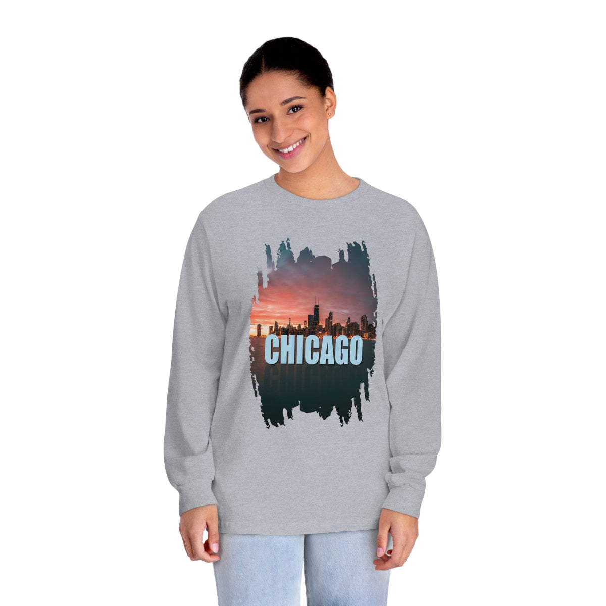 CHICAGO – Trendy Design, Premium Long Sleeve Tee