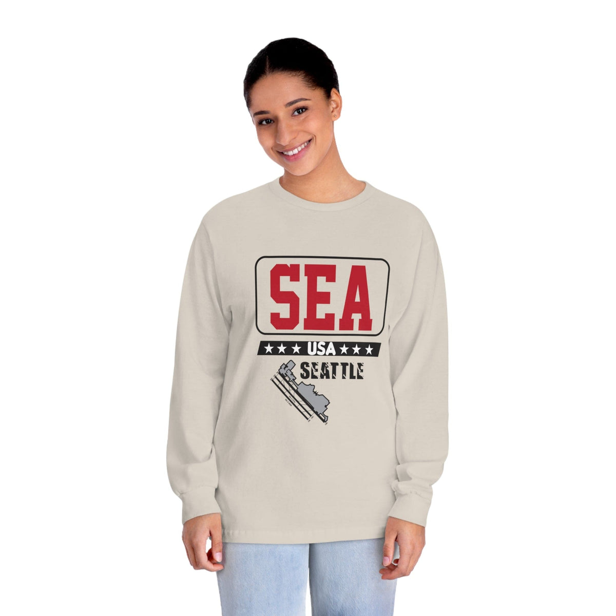 SEATTLE – Trendy Design, Premium Long Sleeve Tee