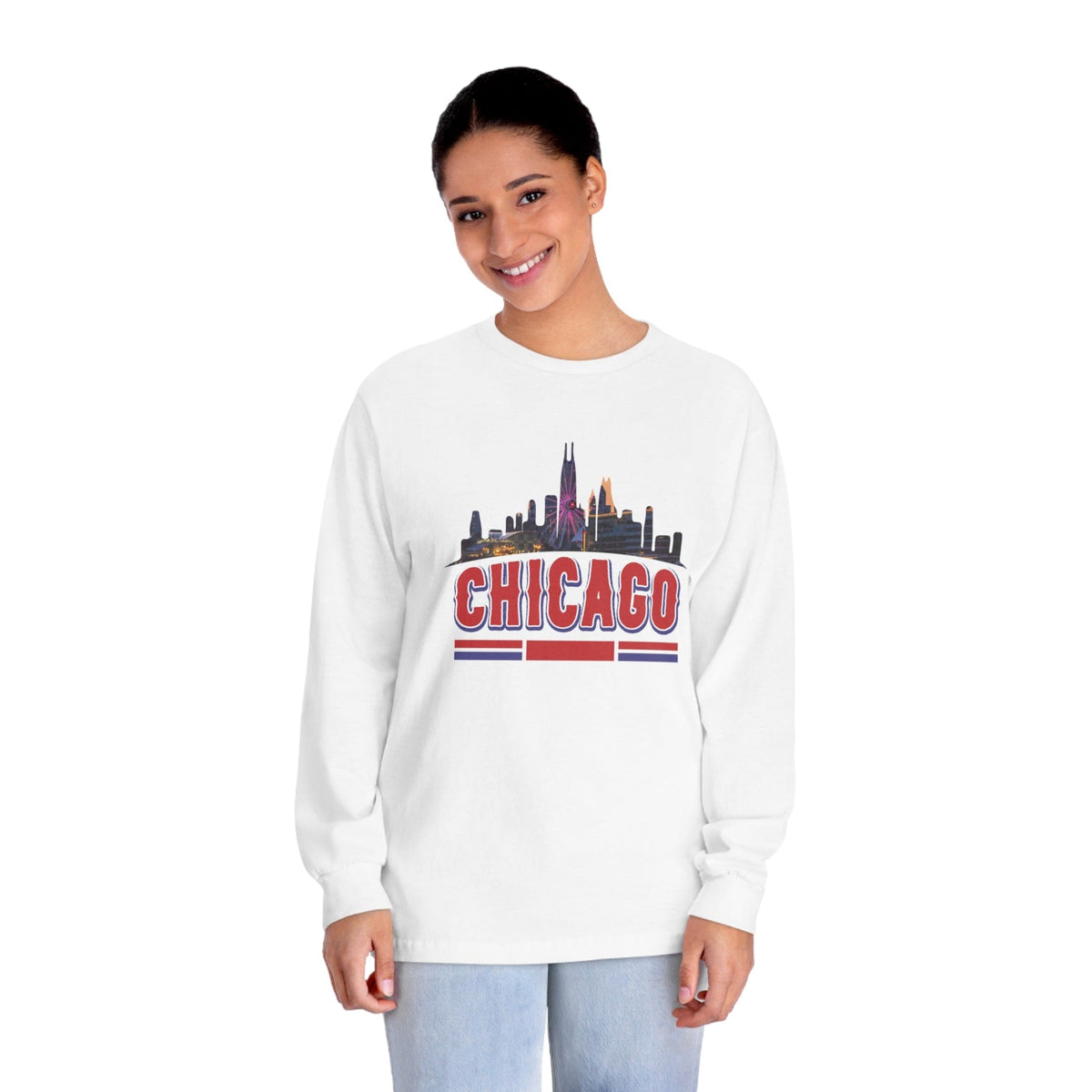 CHICAGO – Trendy Design, Premium Long Sleeve Tee