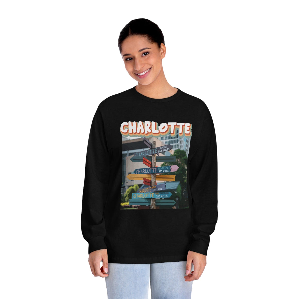 CHARLOTTE – Trendy Design, Premium Long Sleeve Tee
