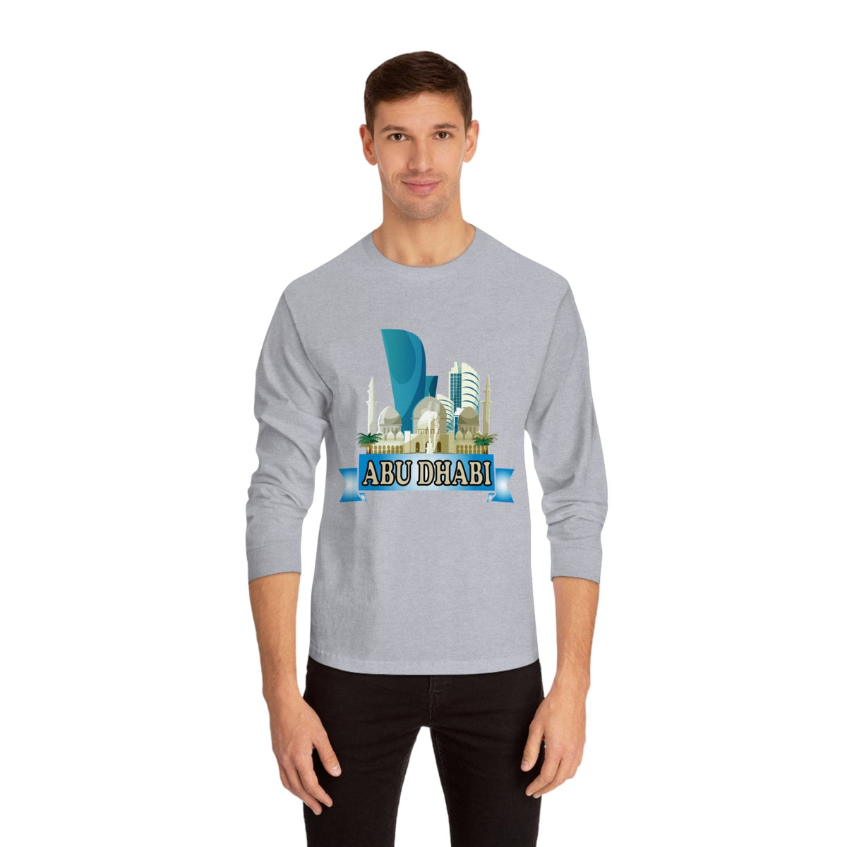 ABU DHABI – Trendy Design, Premium Long Sleeve Tee