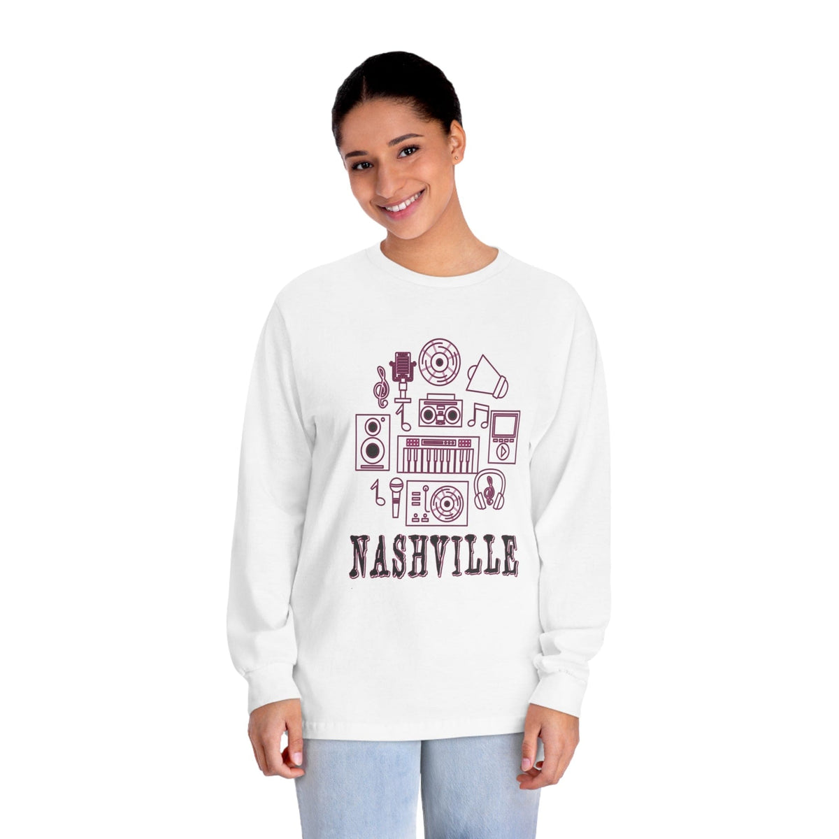 NASHVILLE – Trendy Design, Premium Long Sleeve Tee