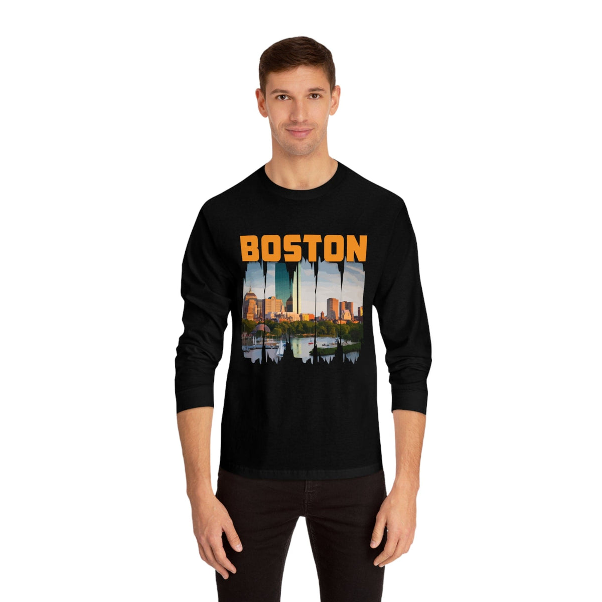 BOSTON – Trendy Design, Premium Long Sleeve Tee