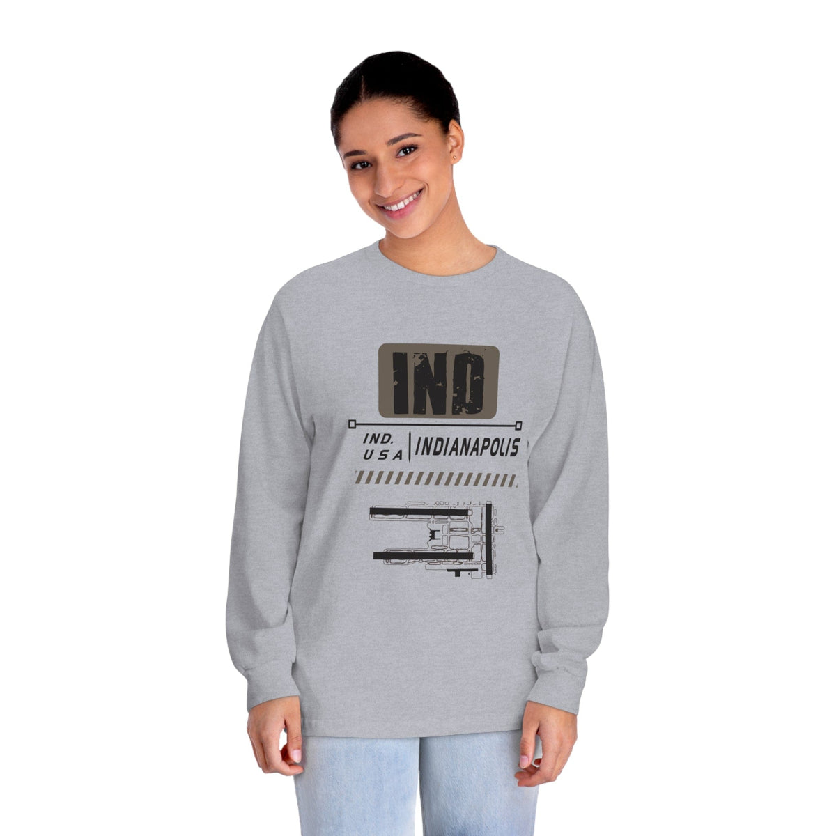 INDIANAPOLIS – Trendy Design, Premium Long Sleeve Tee
