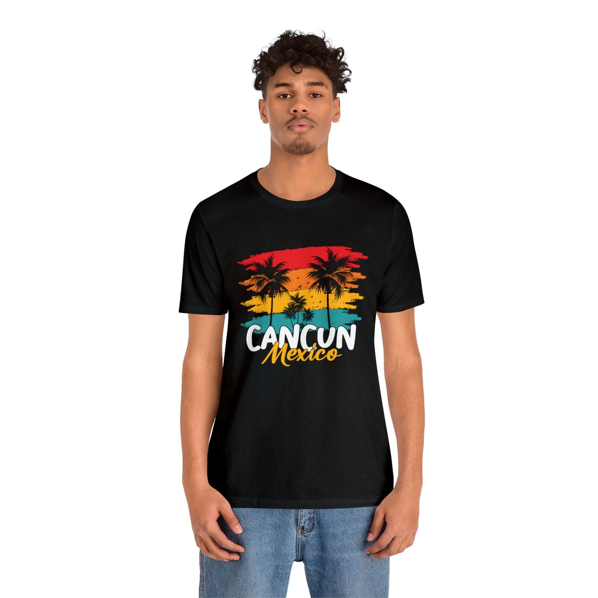 Retro Sunset Palm - Short Sleeve Tee