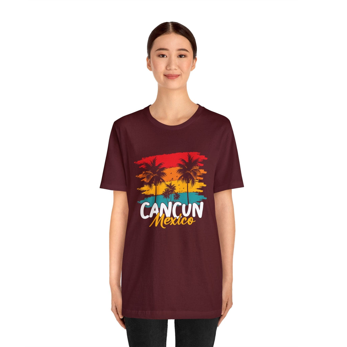 Retro Sunset Palm - Short Sleeve Tee