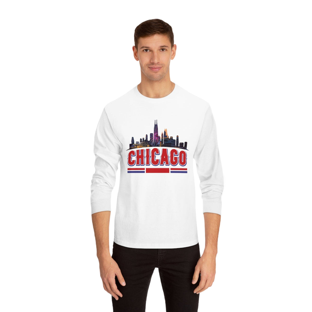 CHICAGO – Trendy Design, Premium Long Sleeve Tee