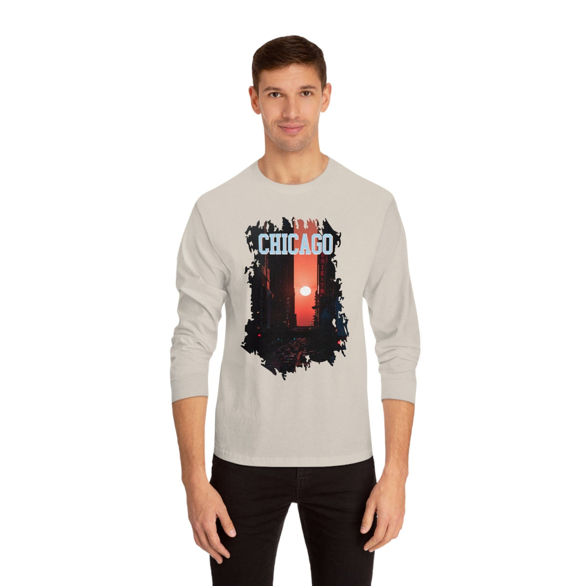 CHICAGO – Trendy Design, Premium Long Sleeve Tee