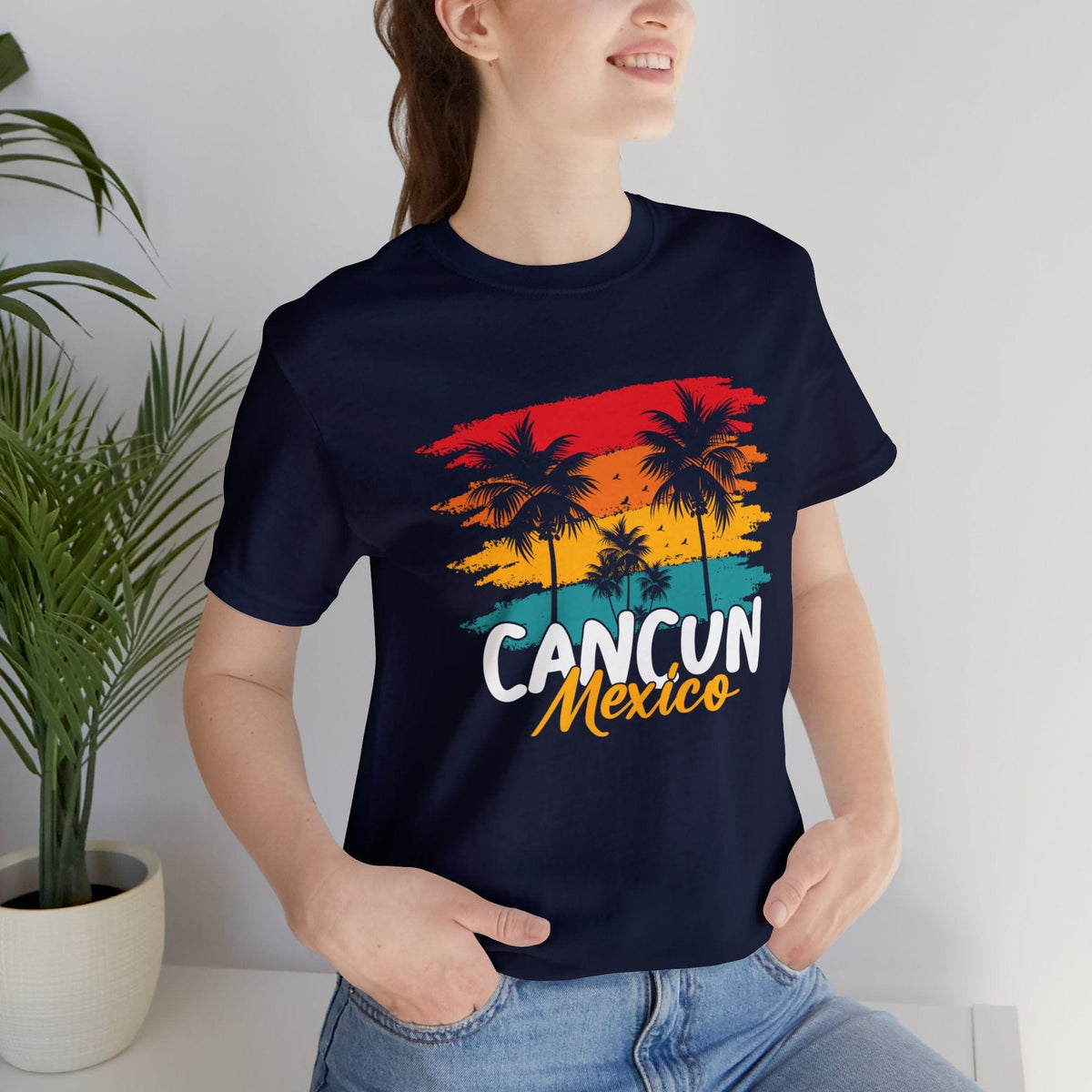 Retro Sunset Palm - Short Sleeve Tee