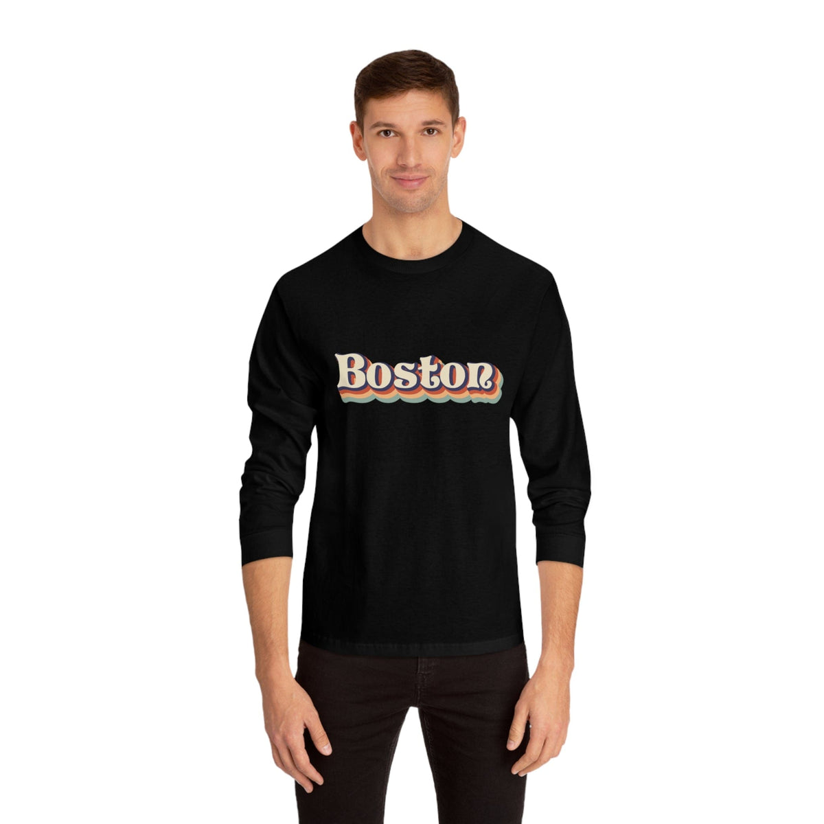 Boston Script - Long Sleeve Tee