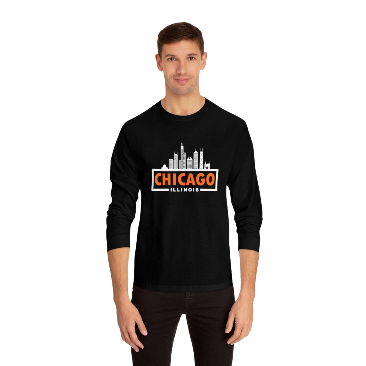 CHICAGO – Trendy Design, Premium Long Sleeve Tee