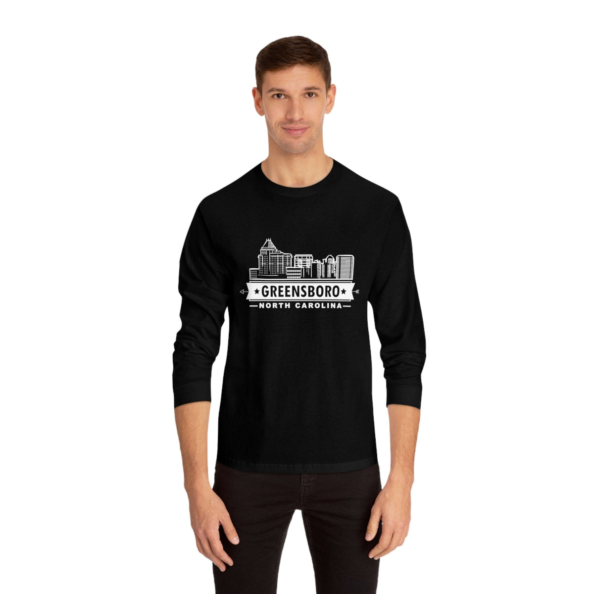 GREENSBORO – Trendy Design, Premium Long Sleeve Tee