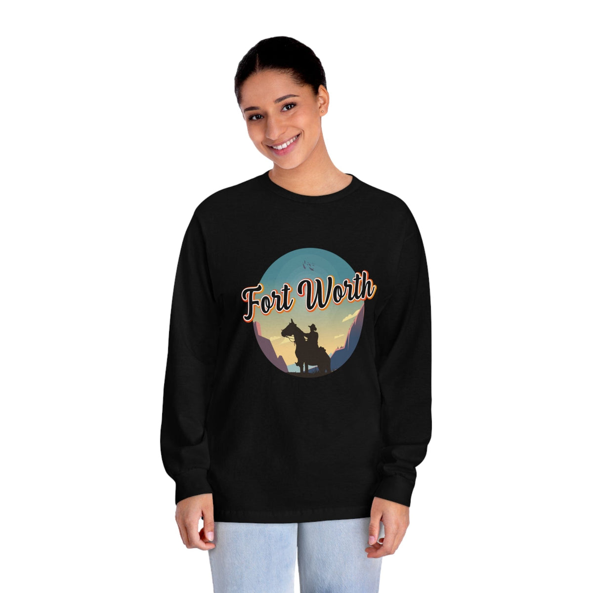 FORT WORTH – Trendy Design, Premium Long Sleeve Tee