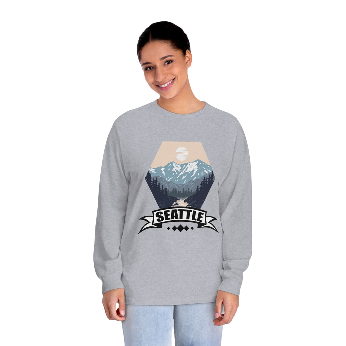 SEATTLE – Trendy Design, Premium Long Sleeve Tee