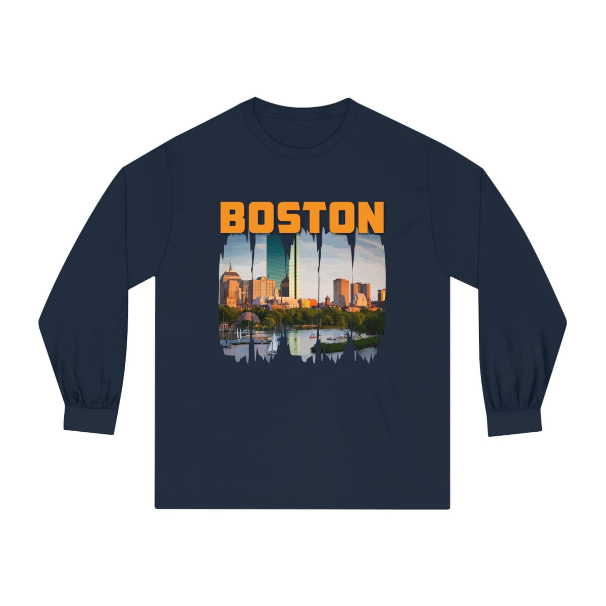 BOSTON – Trendy Design, Premium Long Sleeve Tee