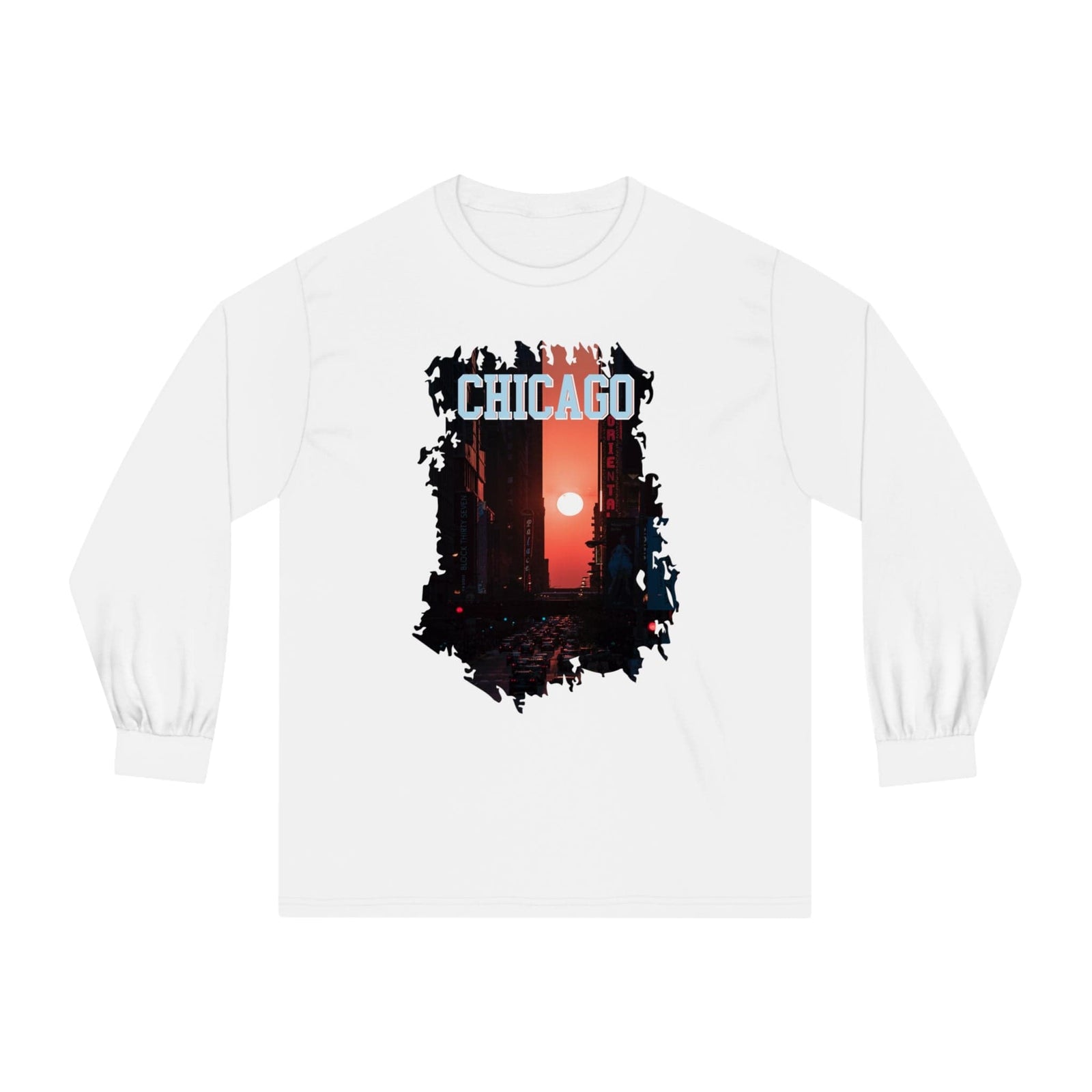 CHICAGO – Trendy Design, Premium Long Sleeve Tee