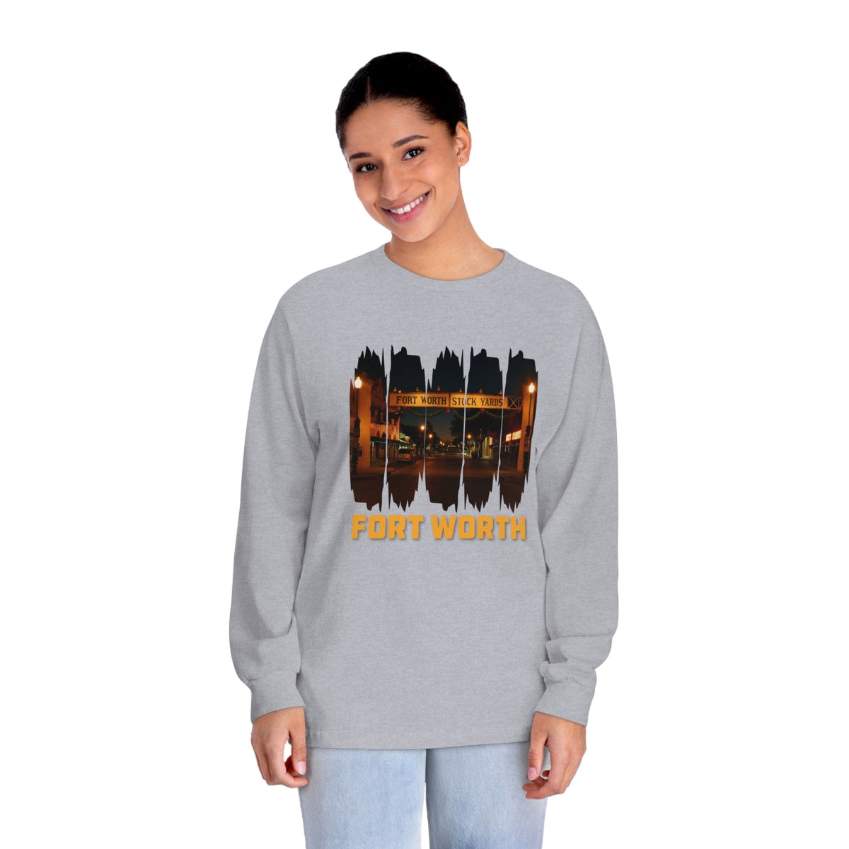 FORT WORTH – Trendy Design, Premium Long Sleeve Tee