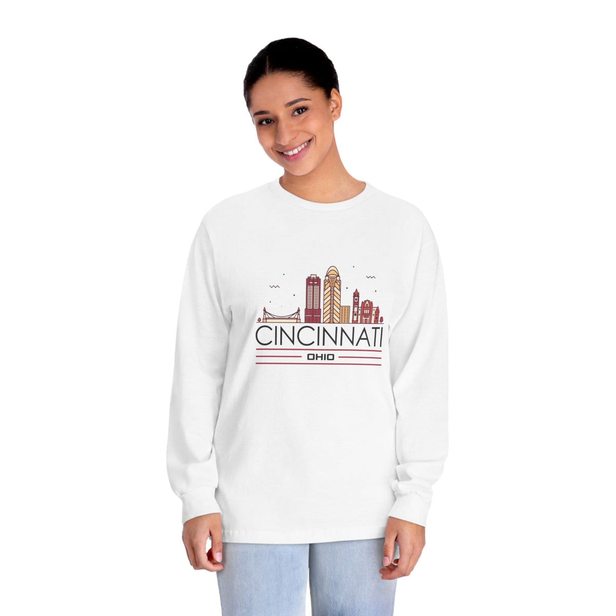 CINCINNATI – Trendy Design, Premium Long Sleeve Tee