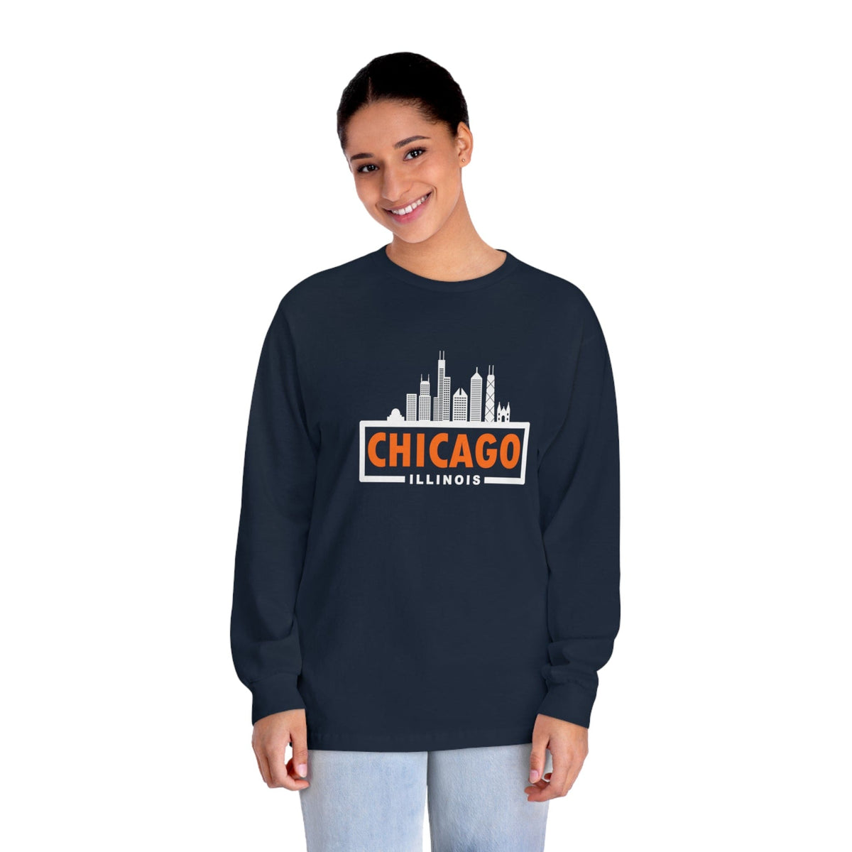 CHICAGO – Trendy Design, Premium Long Sleeve Tee