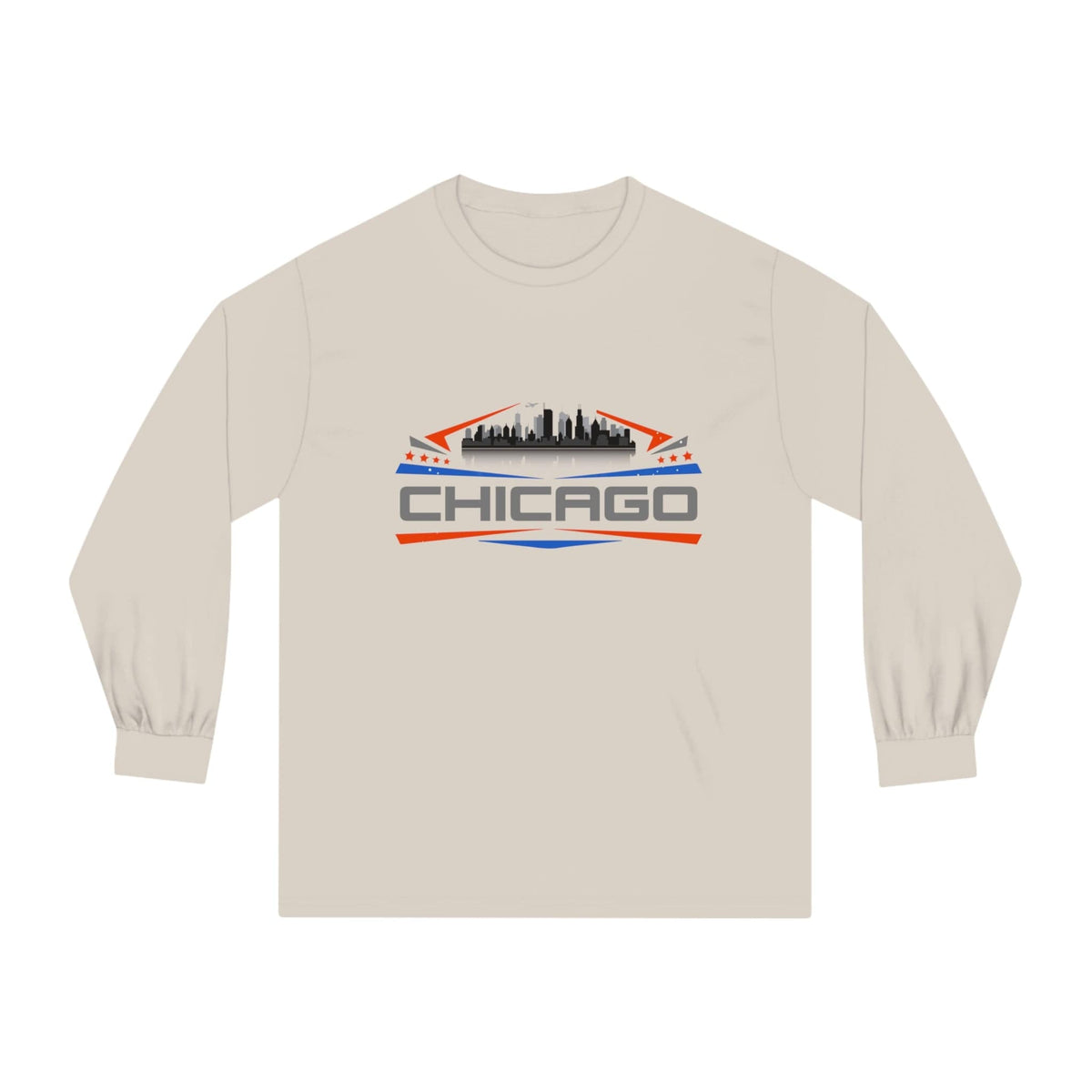 CHICAGO – Trendy Design, Premium Long Sleeve Tee