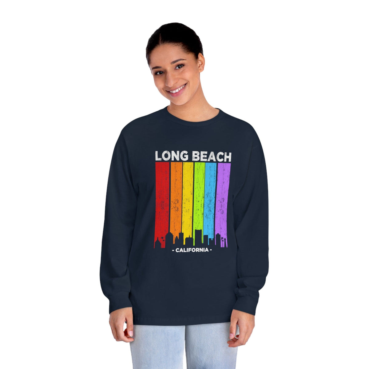 LONG BEACH – Trendy Design, Premium Long Sleeve Tee