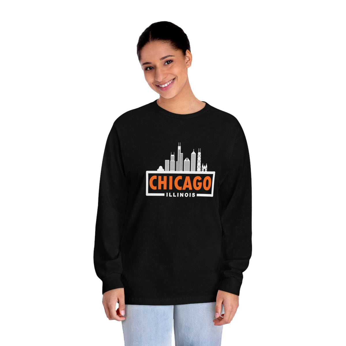 CHICAGO – Trendy Design, Premium Long Sleeve Tee