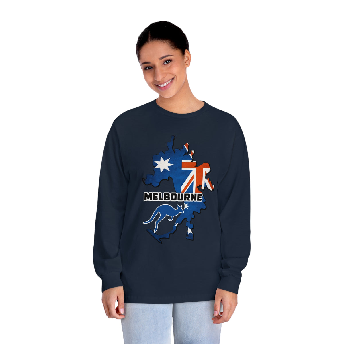 MELBOURNE – Trendy Design, Premium Long Sleeve Tee