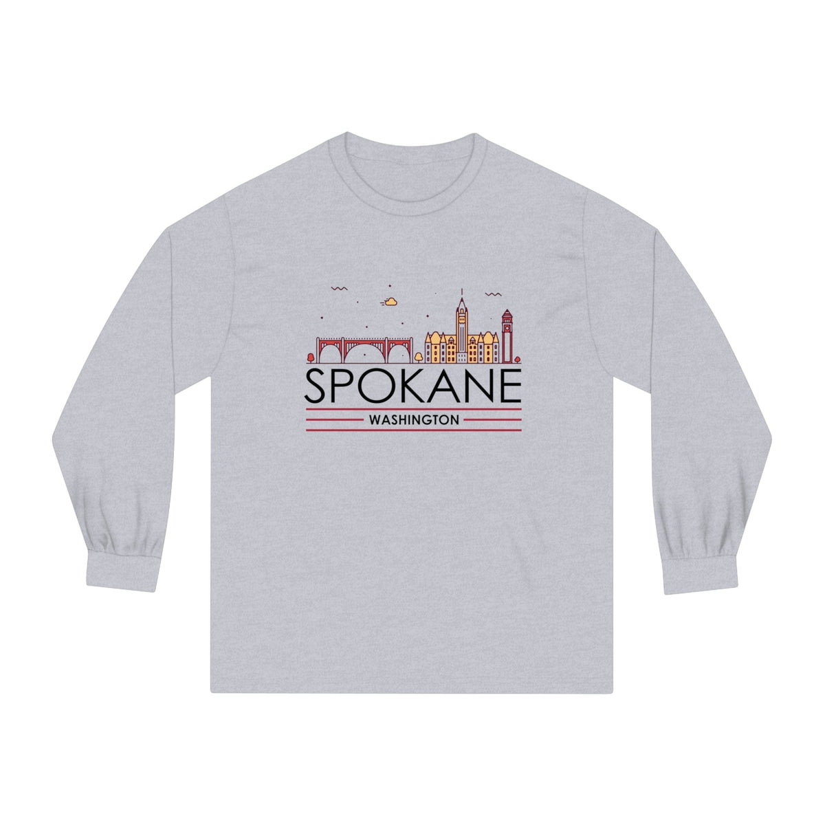 SPOKANE – Trendy Design, Premium Long Sleeve Tee