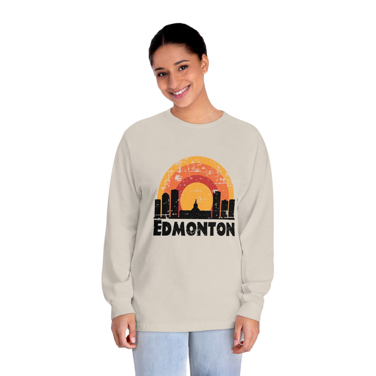 EDMONTON – Trendy Design, Premium Long Sleeve Tee