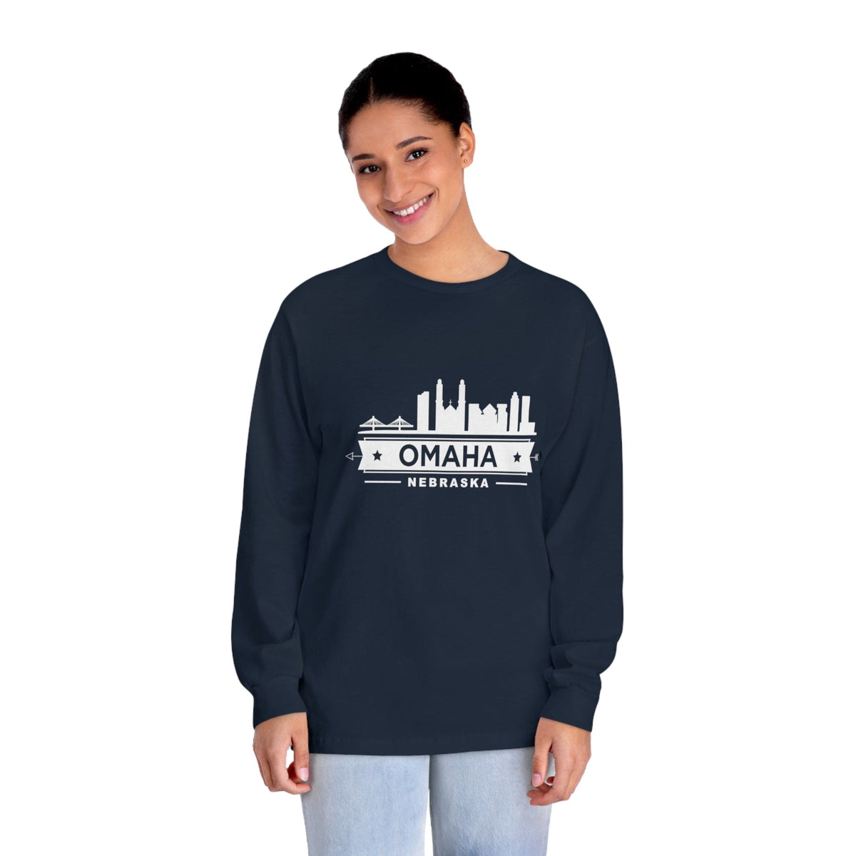 OMAHA – Trendy Design, Premium Long Sleeve Tee