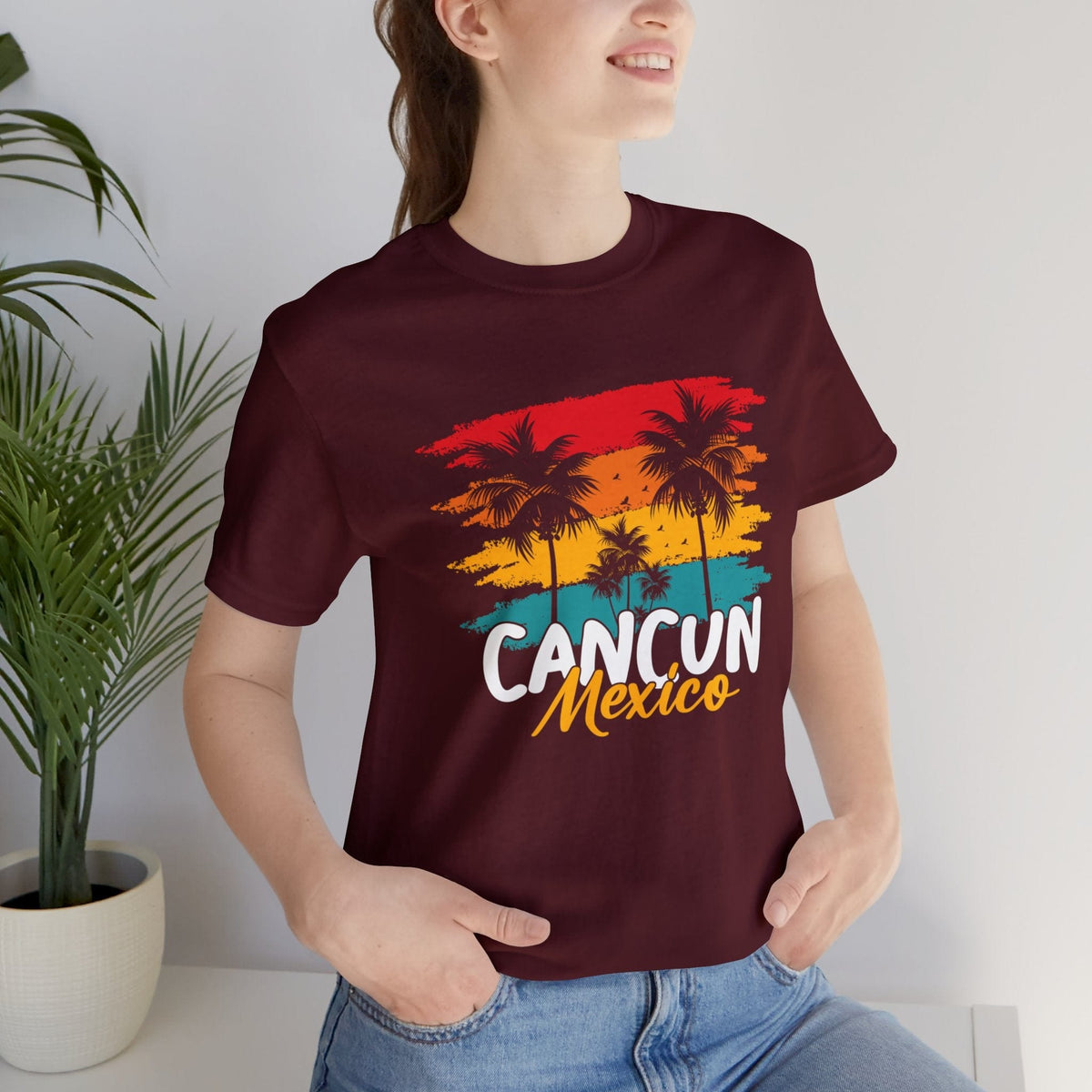 Retro Sunset Palm - Short Sleeve Tee
