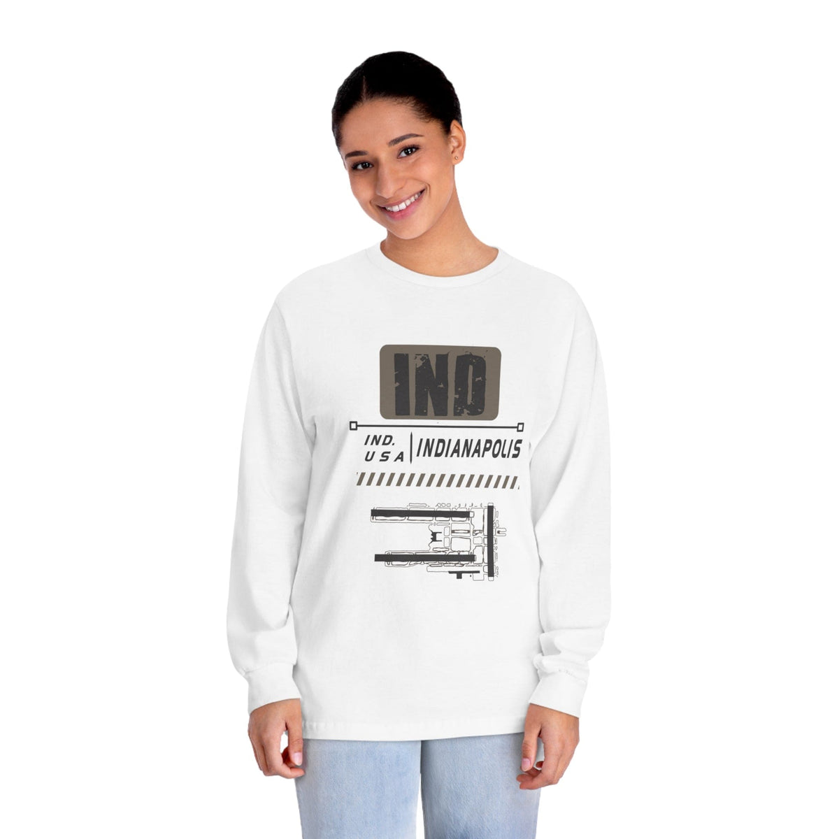 INDIANAPOLIS – Trendy Design, Premium Long Sleeve Tee
