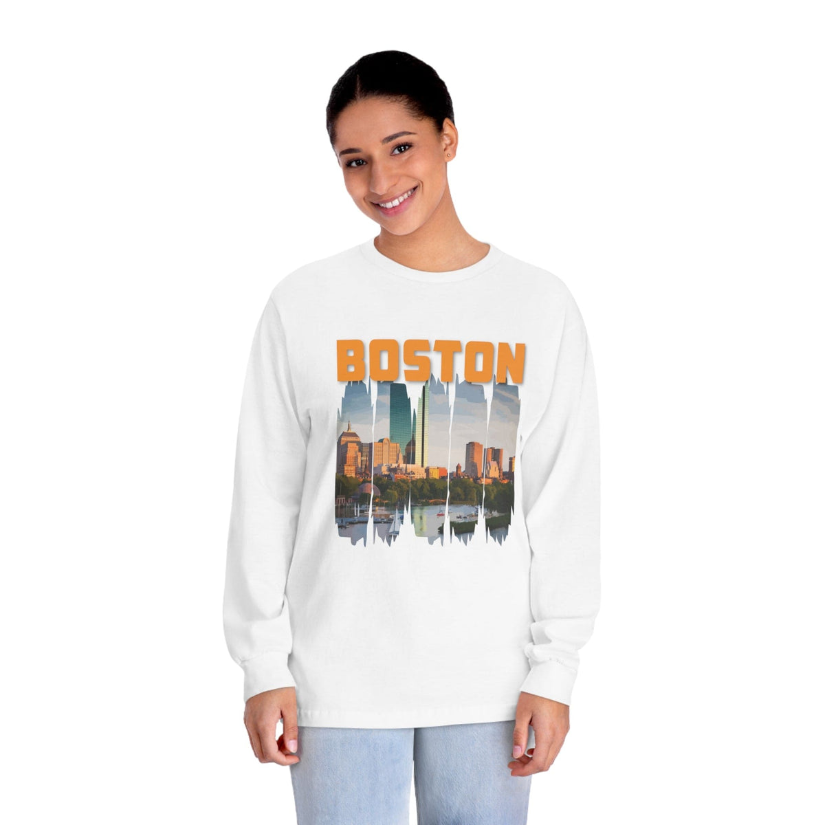 BOSTON – Trendy Design, Premium Long Sleeve Tee