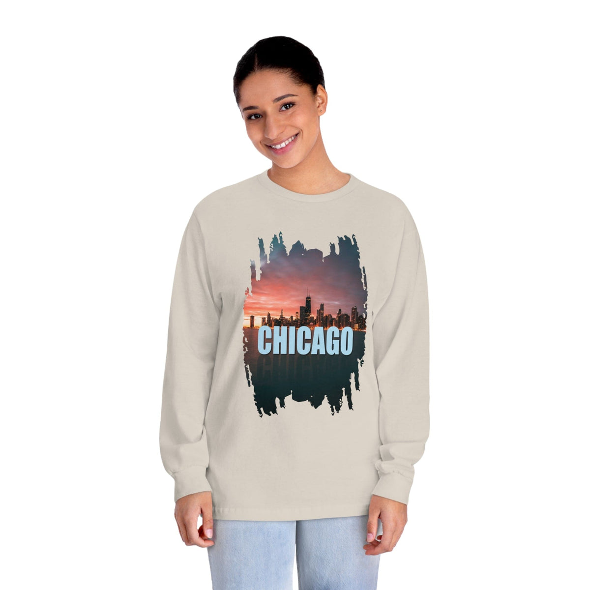 CHICAGO – Trendy Design, Premium Long Sleeve Tee