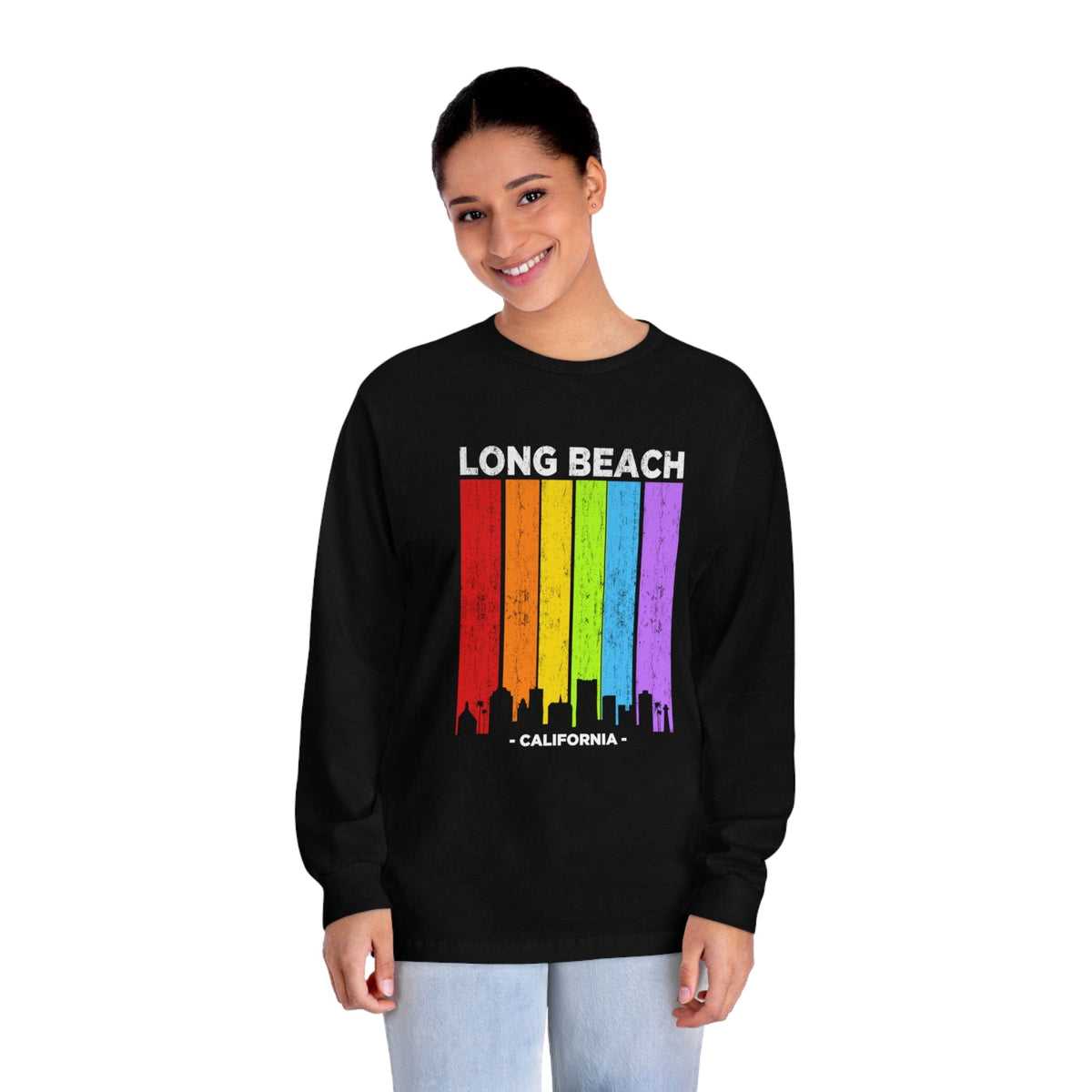 LONG BEACH – Trendy Design, Premium Long Sleeve Tee
