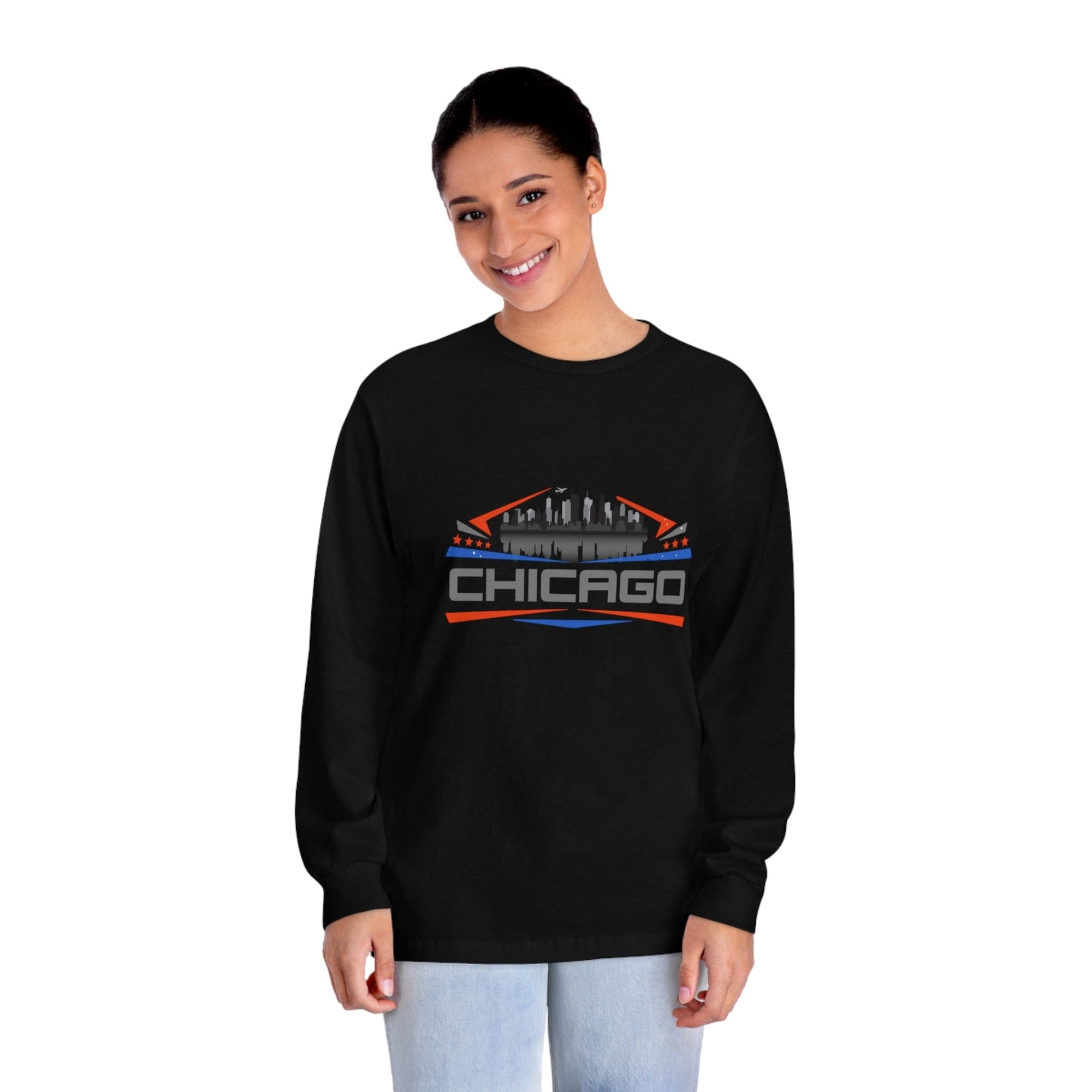 CHICAGO – Trendy Design, Premium Long Sleeve Tee