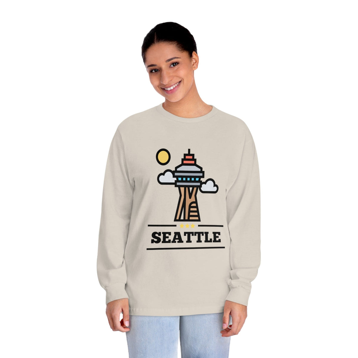 SEATTLE – Trendy Design, Premium Long Sleeve Tee