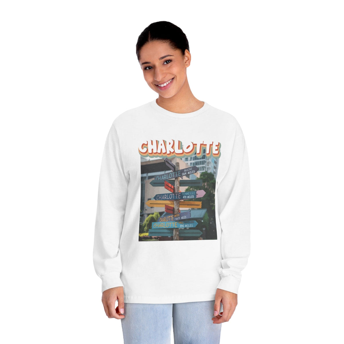 CHARLOTTE – Trendy Design, Premium Long Sleeve Tee