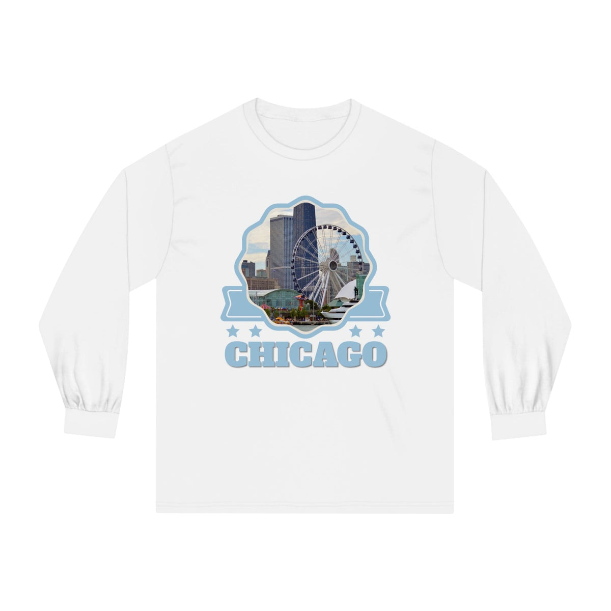 CHICAGO – Trendy Design, Premium Long Sleeve Tee