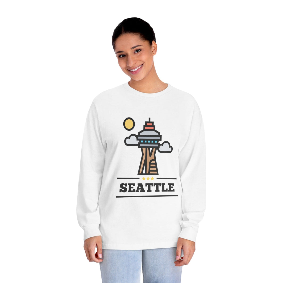 SEATTLE – Trendy Design, Premium Long Sleeve Tee