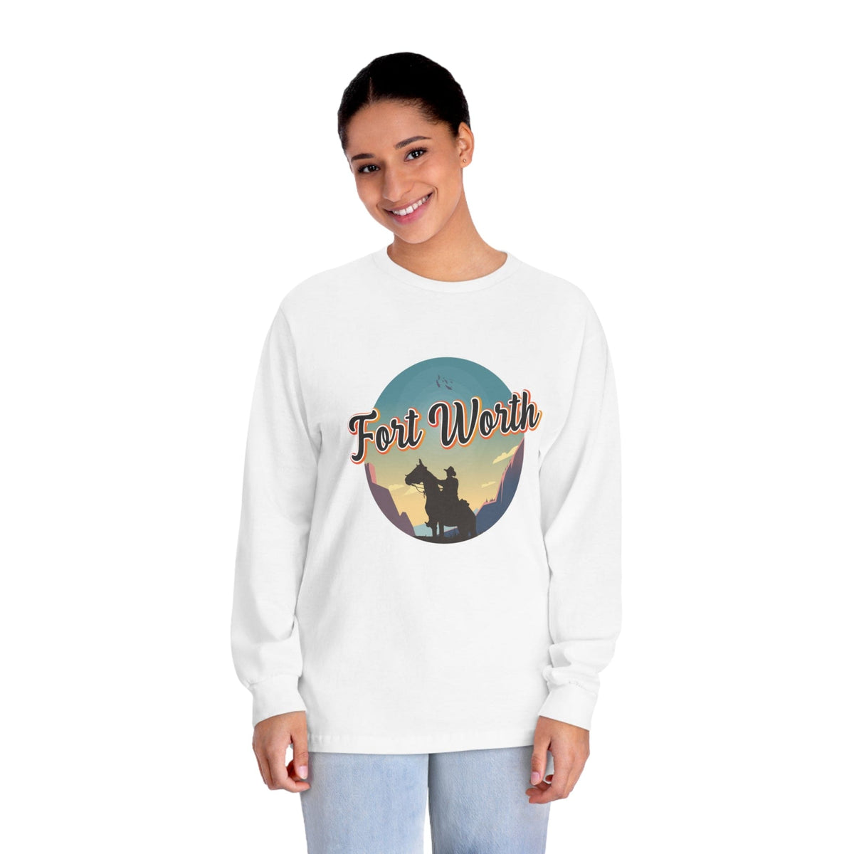 FORT WORTH – Trendy Design, Premium Long Sleeve Tee