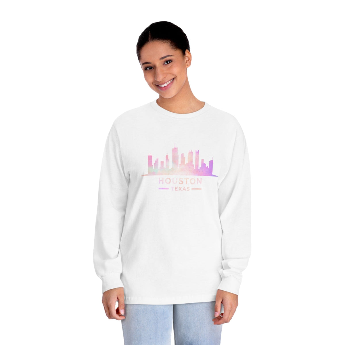HOUSTON – Trendy Design, Premium Long Sleeve Tee