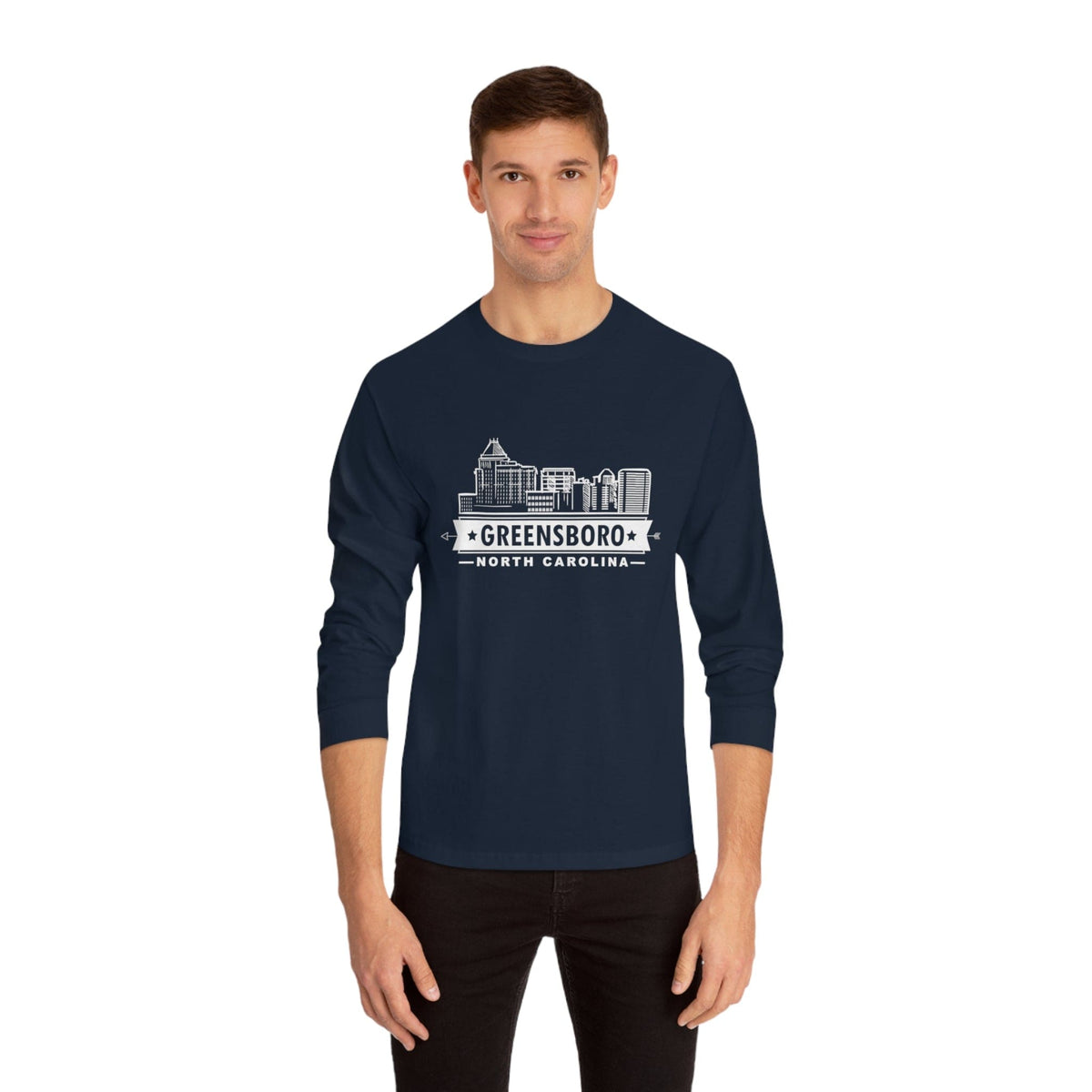 GREENSBORO – Trendy Design, Premium Long Sleeve Tee