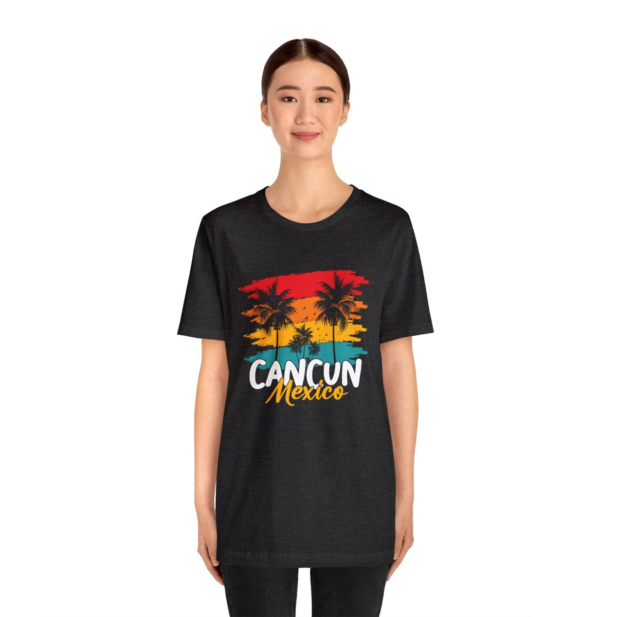 Retro Sunset Palm - Short Sleeve Tee