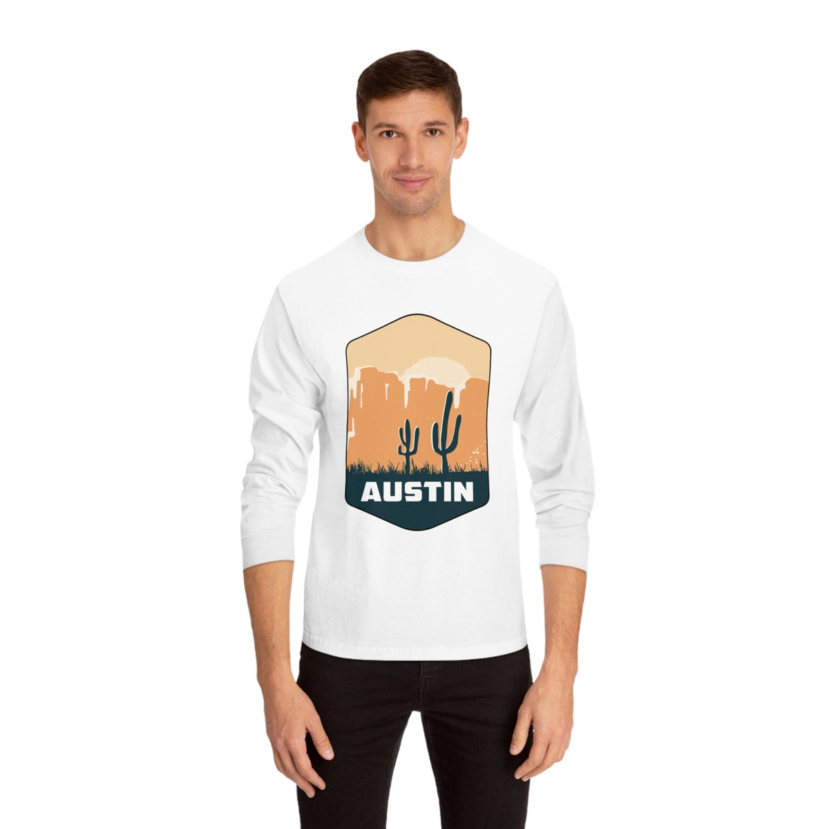 AUSTIN – Trendy Design, Premium Long Sleeve Tee