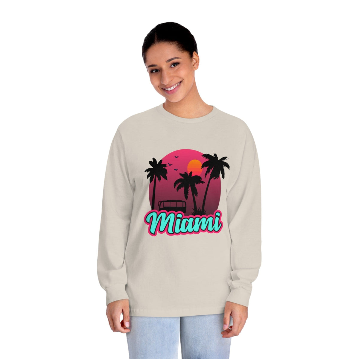 MIAMI – Trendy Design, Premium Long Sleeve Tee