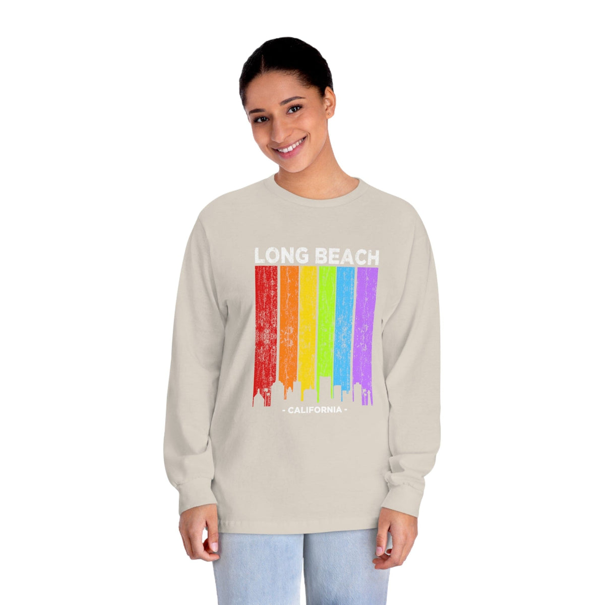 LONG BEACH – Trendy Design, Premium Long Sleeve Tee