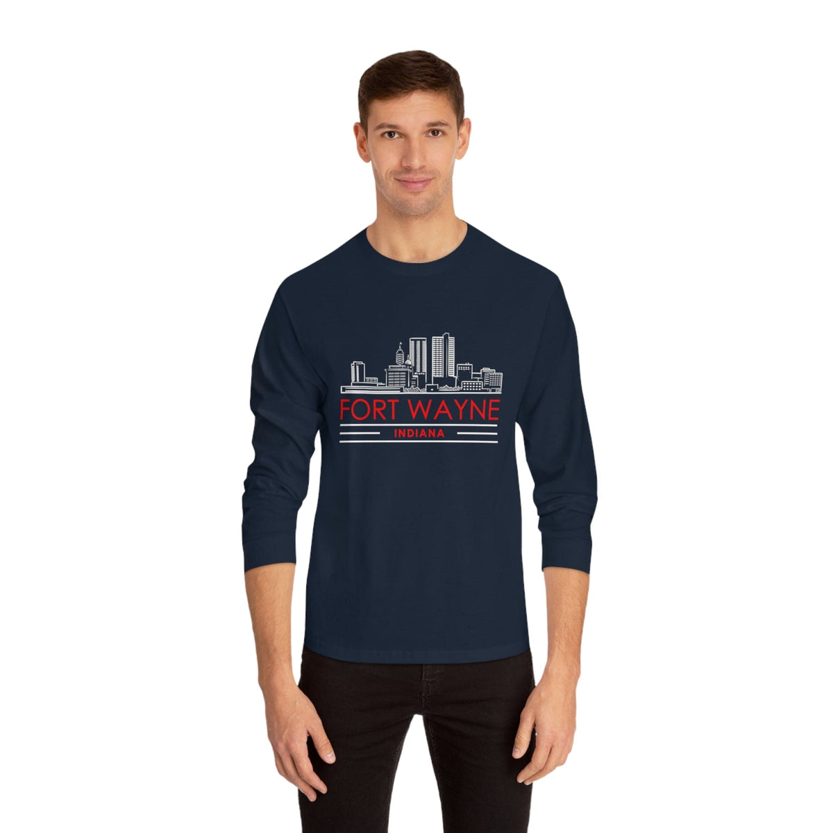 FORT WAYNE – Trendy Design, Premium Long Sleeve Tee