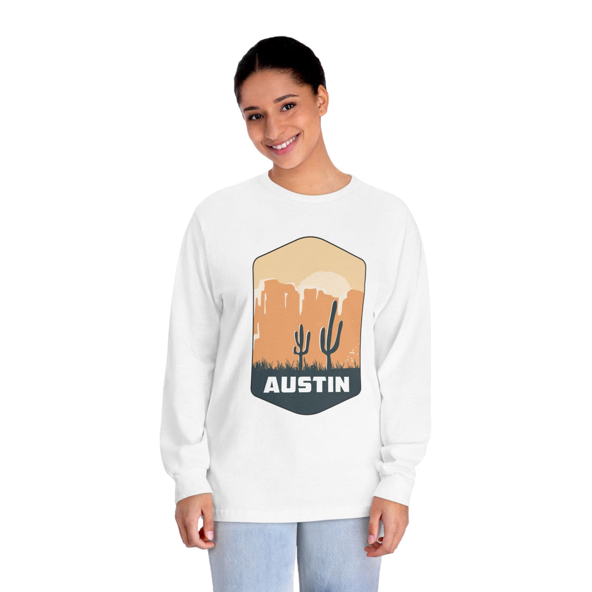 AUSTIN – Trendy Design, Premium Long Sleeve Tee