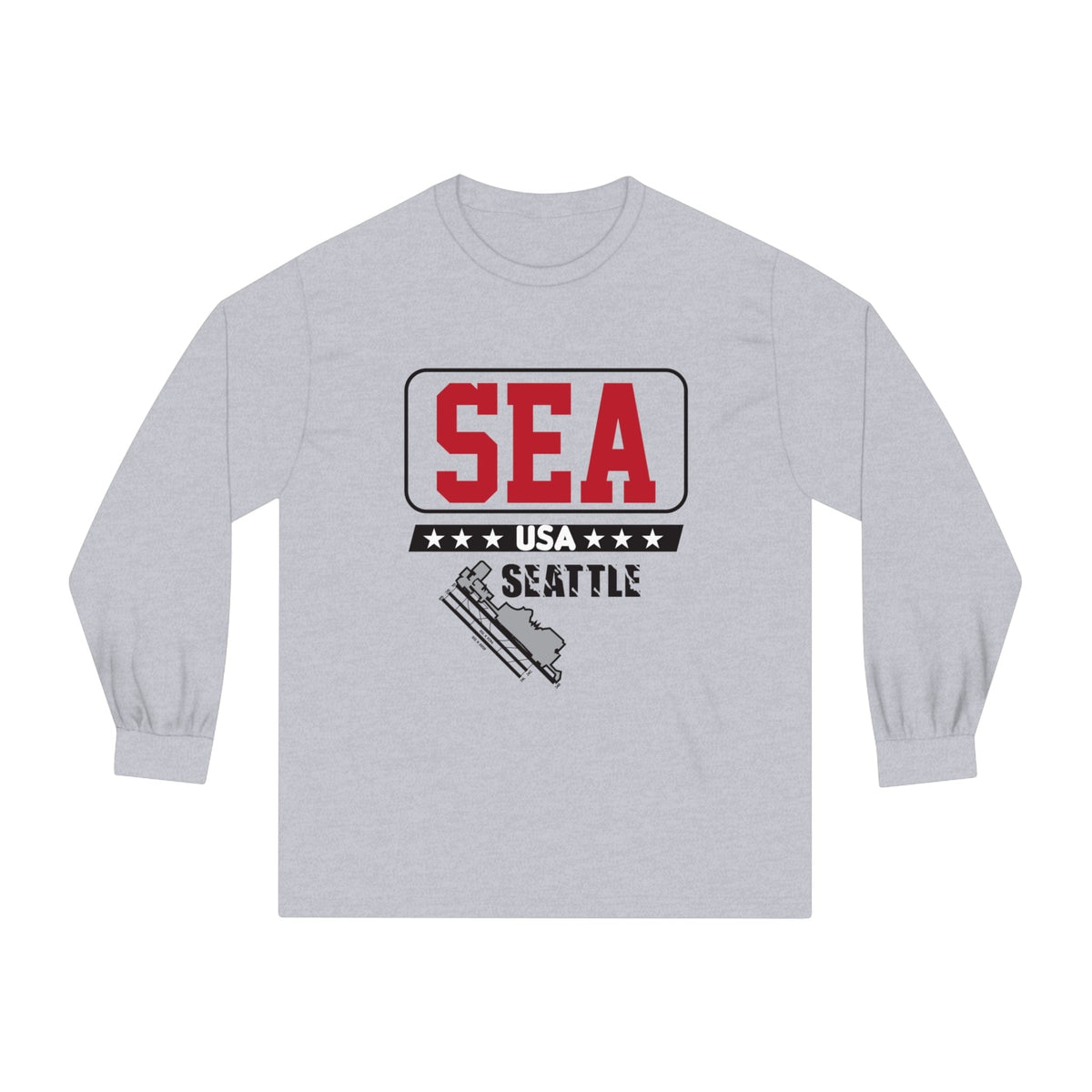 SEATTLE – Trendy Design, Premium Long Sleeve Tee